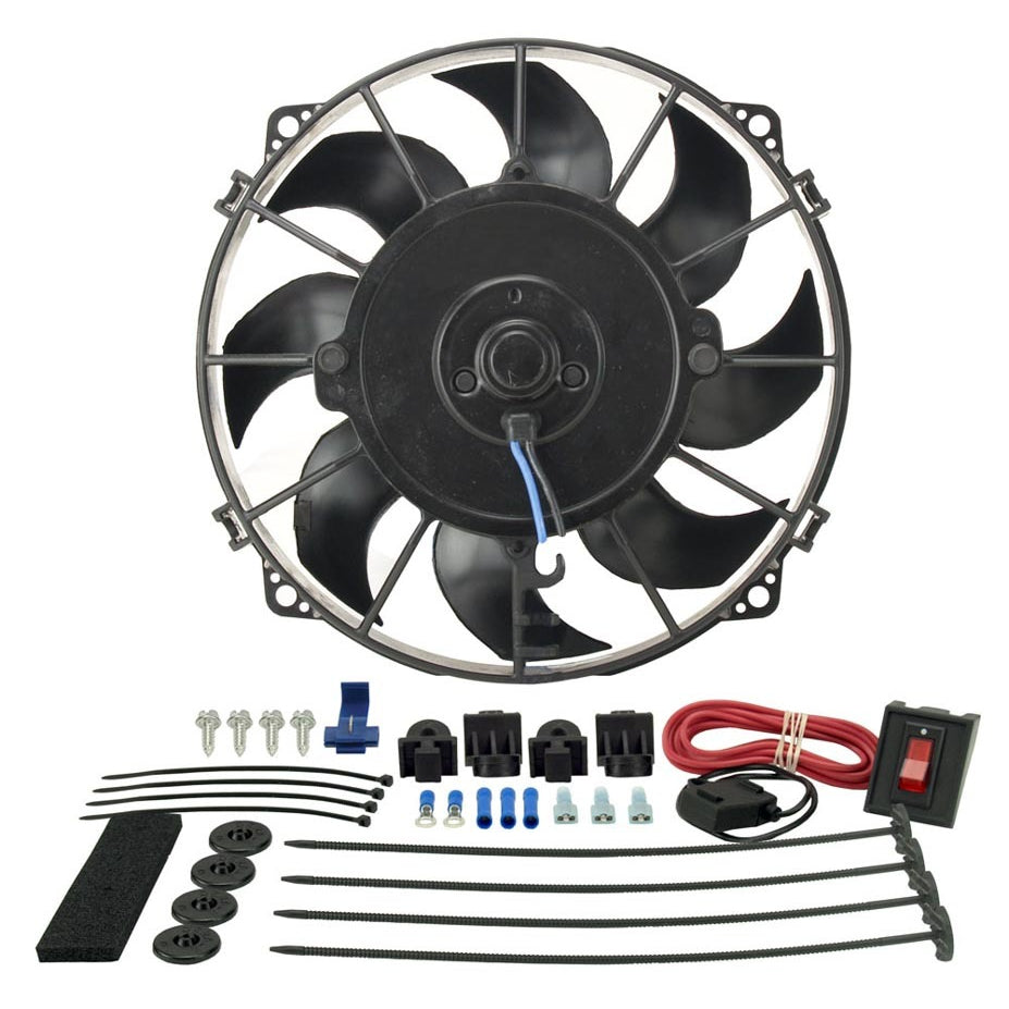 Derale 8" Tornado Electric Puller Fan, Premium Mounting Kit