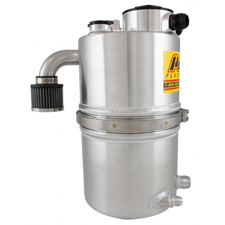 Peterson Fluid Systems Dry Sump Oil Tank 16 qt 19-7/8" Tall 9" OD - 16 AN Male O-Ring Inlet/Outlet