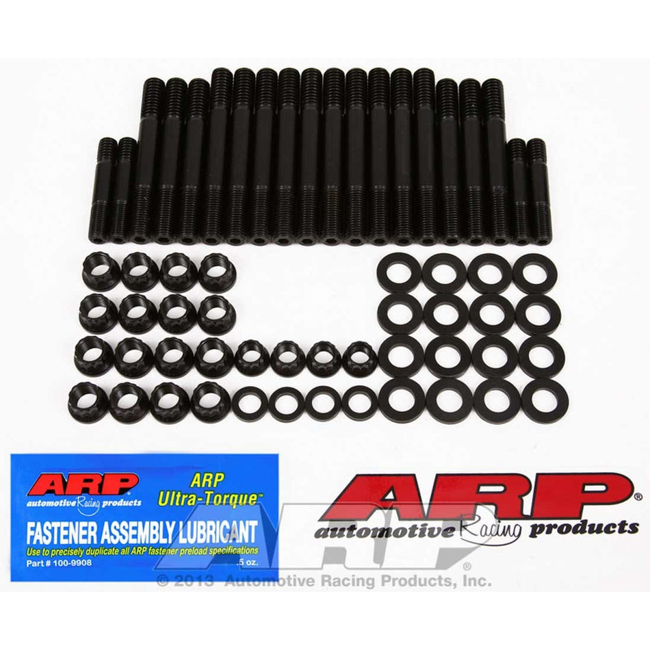 ARP Main Stud Kit - 12 Point Nuts - 4-Bolt Mains - Chromoly - Black Oxide - Dart Little M - Small Block Chevy