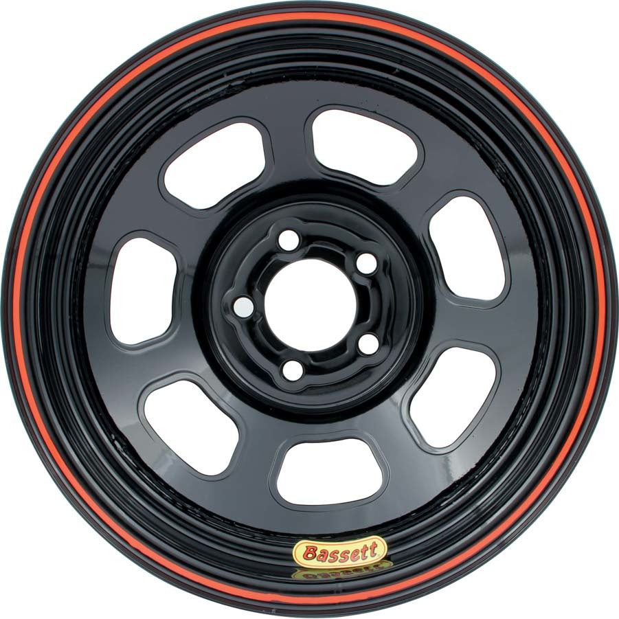 Bassett D-Hole Lightweight Wheel - 14" x 7" - 5 x 100mm - 2" BS - Black - 15 lbs.