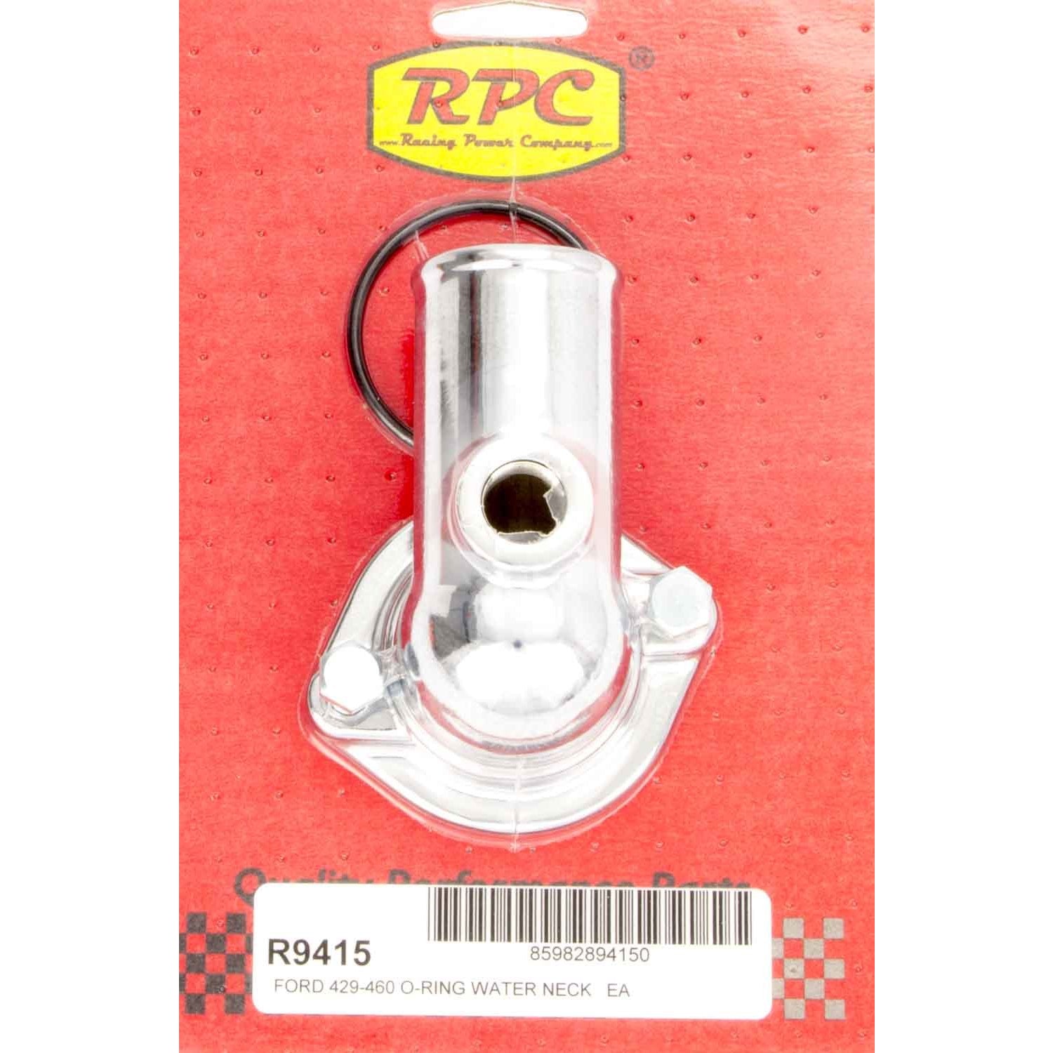 Racing Power 15 Degree Water Neck 1-1/2" ID Hose O-Ring Steel - Chrome