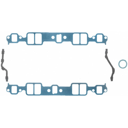 Fel-Pro Intake Manifold Gasket - 1.229 x 1.985 in Rectangular Port - Steel Core Laminate - Small Block Chevy