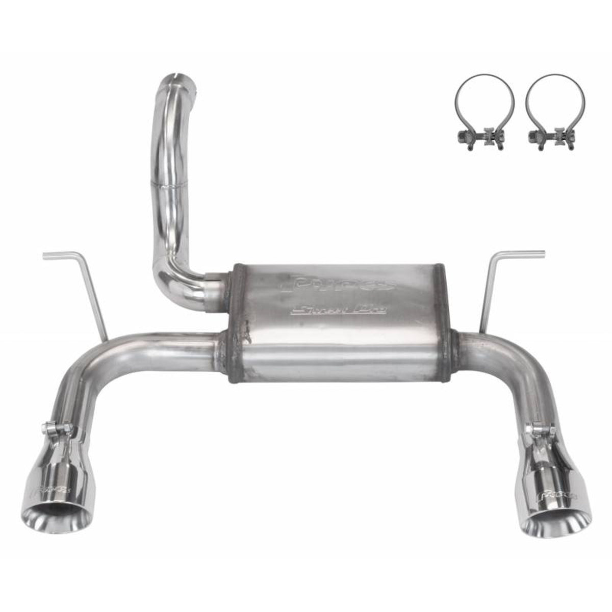 Pypes Performance Exhaust Axle Back Exhaust System - Dual Exit - 2-1/2" Diameter - Stainless