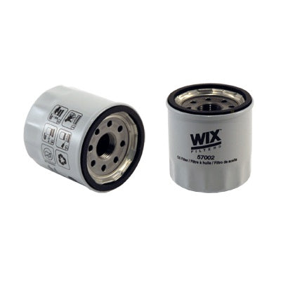 Wix Canister Oil Filter - Screw-On - 2.827 in Tall - 20 mm x 1.5 Thread - 15 Micron - White - Various Mazda 2012-22/Toyota Yaris 2016-20