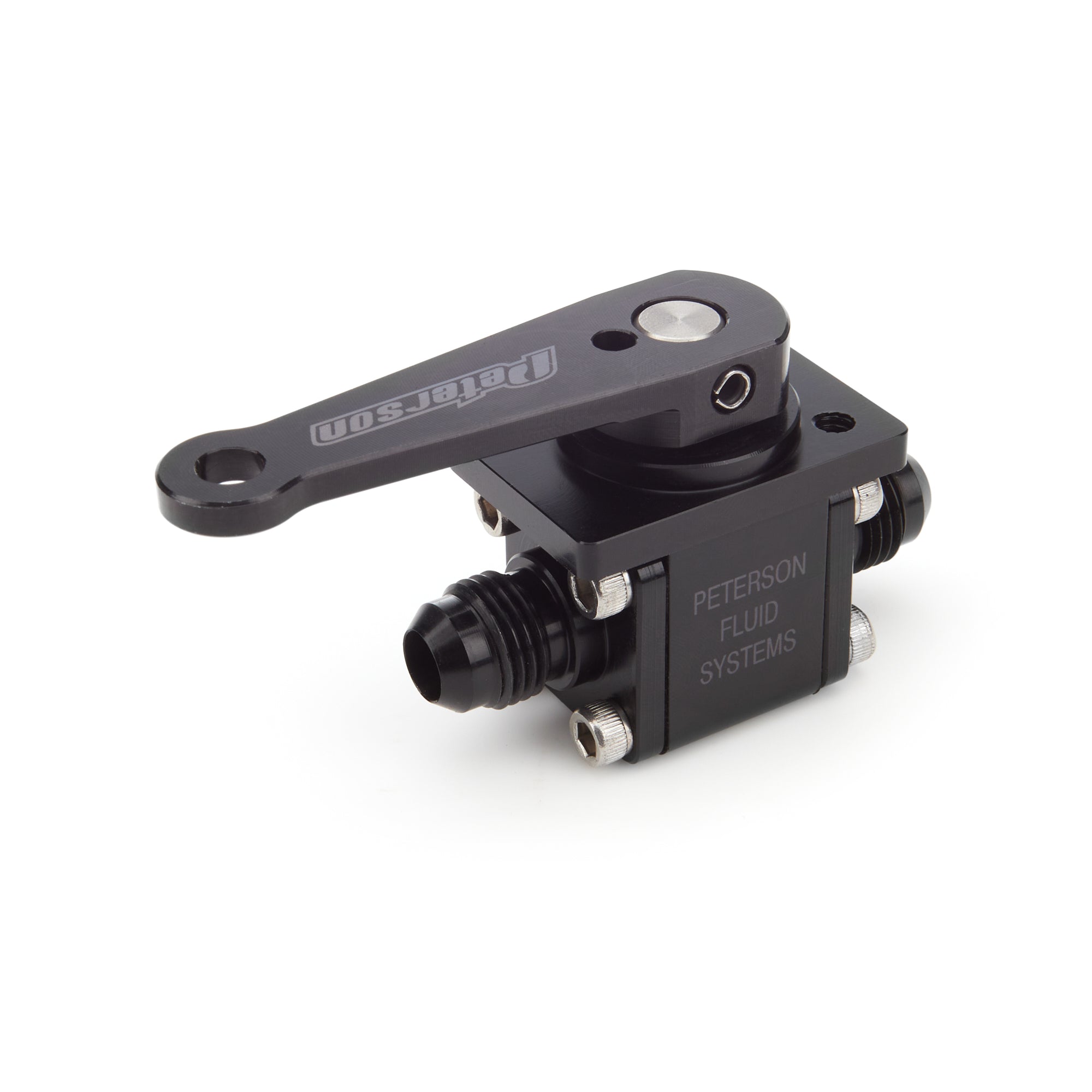 Peterson Panel Mount Ball Valve -06 AN x -06 AN Nose