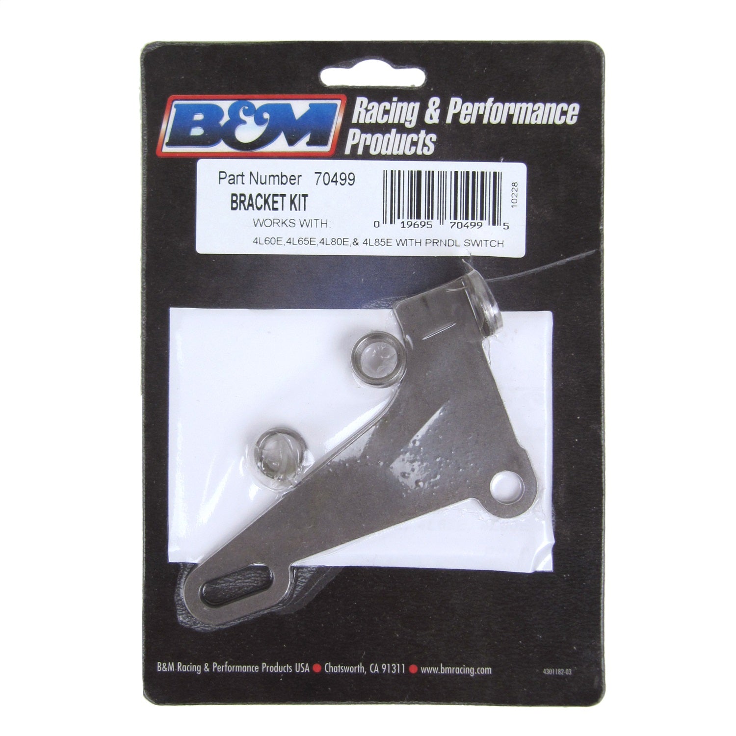 B&M Steel Shifter Cable Bracket Natural - 4L60E/4L65E/4L80E/4L85E