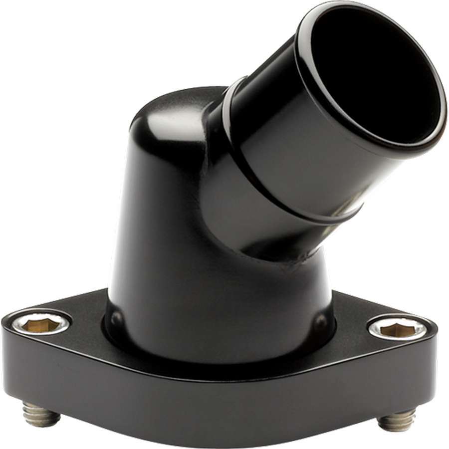 Billet Specialties Black Chevy 45 Degree Water Neck - BB Chevy/SB Chevy