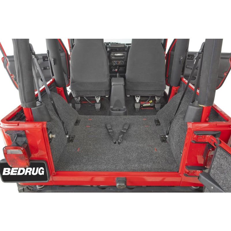 Bedrug Jeep Cargo Liner - Tailgate Included - Composite - Black - Cargo Area - Jeep Wrangler TJ 1997-2006