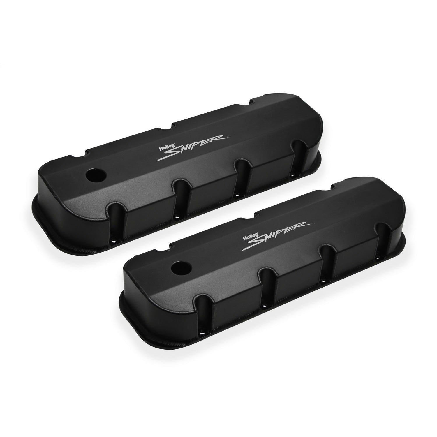 Sniper Fabricated Aluminum Valve Cover - Chevy Big Block - Black Finish