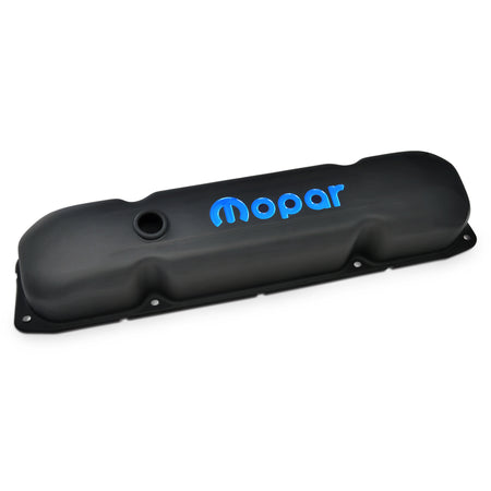 Proform Tall Valve Cover - Baffled - Breather Hole - Steel - Black Crinkle - Mopar B/RB-Series - (Pair)