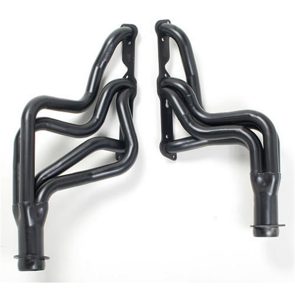 Hedman Hedders Street Headers - 1.75 in Primary - 3 in Collector - Black Paint - Pontiac V8 - A-Body 1964-72 - Pair