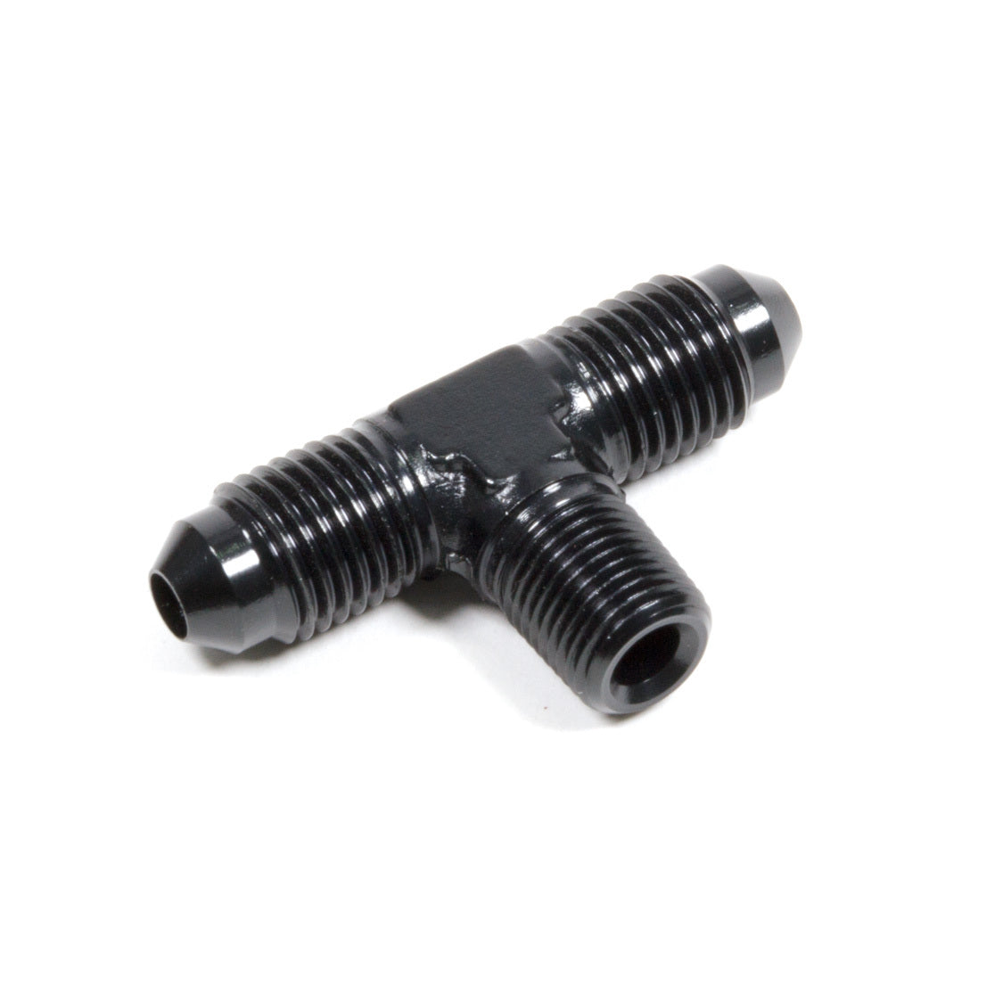 Aeroquip Black Aluminum -04 AN To -04 AN To 1/8" NPT Male Branch Tee Adapter