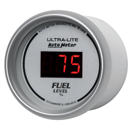 Auto Meter Ultra-Lite Digital Programmable Fuel Level Gauge - 2-1/16 in.