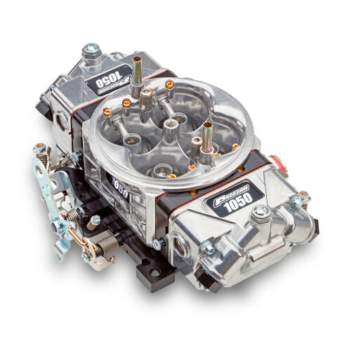 Proform Race Series 1050 CFM Carburetor - Square Bore - No Choke - Mechanical Secondary - Dual Inlet - Silver/Black - Gas