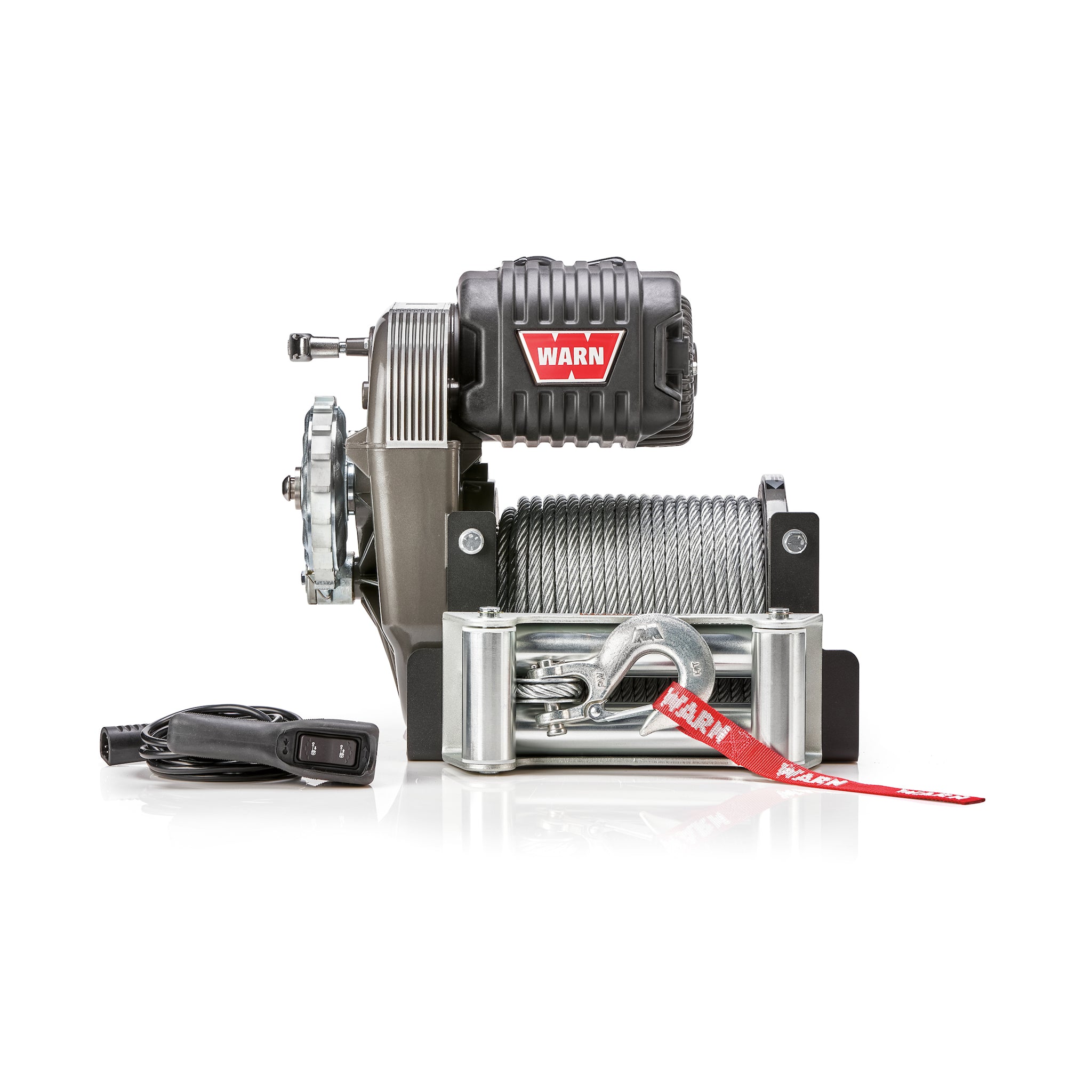 Warn Winch - Roller Fairlead - 12 Ft. . Remote - 3/8" x 125 Ft. . Steel Rope - 12V