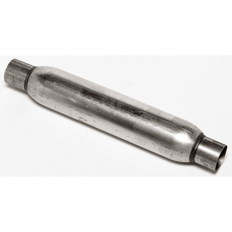 DynoMax Race Series Bullet Muffler - 2-1/2 in Center Inlet - 2-1/2 in Center Outlet - 18 x 4 in Round Body - 24-1/2 in Long