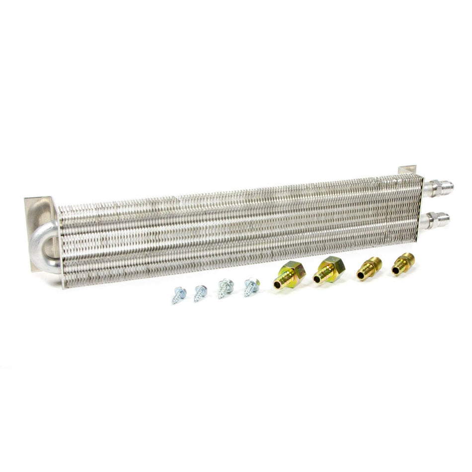 Perma-Cool Frame Rail Trans Cooler Fluid Cooler 15 x 2-1/2 x 1-1/2" Tube Type 6 AN Male Inlet/Outlet - Fittings