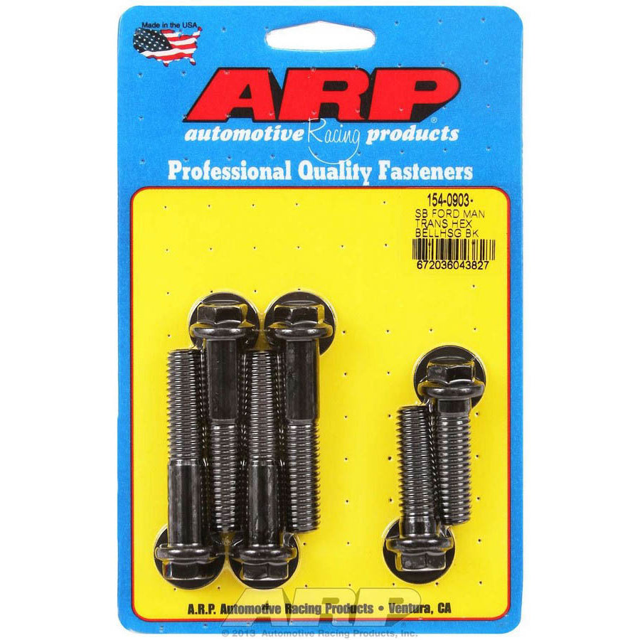 ARP 7/16-14" Thread Bellhousing Bolt Kit 1.500" Long Hex Head Chromoly - Black Oxide