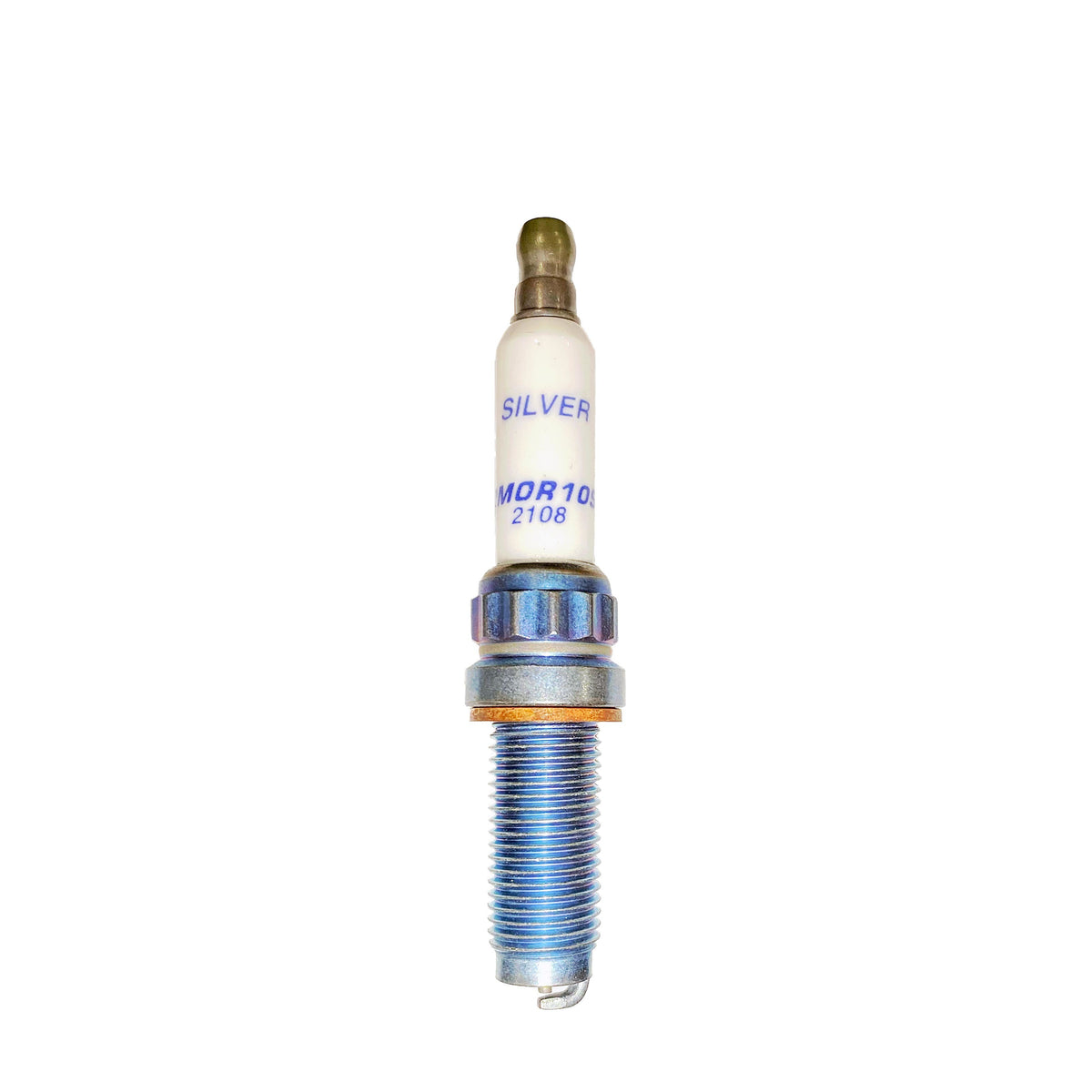 Brisk Silver Racing Spark Plug - 12 mm Thread - 26.1 mm R - Heat Range 10 - Gasket Seat - Resistor 2MOR10S