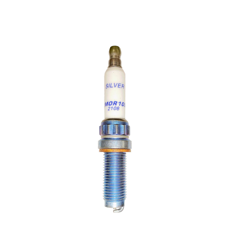 Brisk Silver Racing Spark Plug - 12 mm Thread - 26.1 mm R - Heat Range 10 - Gasket Seat - Resistor 2MOR10S