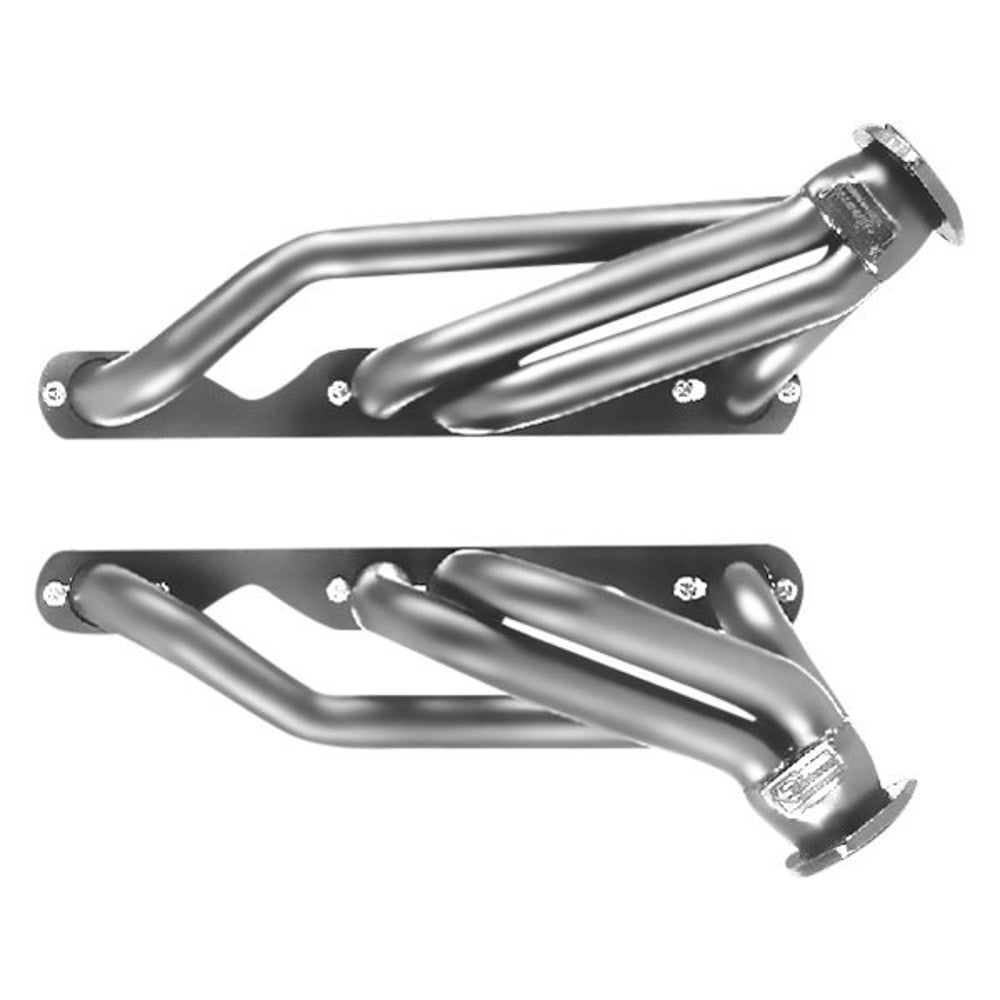 Sanderson Shorty Headers - 1-1/2" Primary - 2-1/2" Collector - Steel - SB Chevy - V8 Swap - GM Compact Truck 1984-97