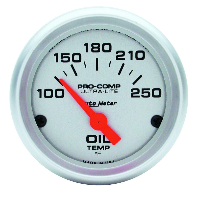 Auto Meter Mini Ultra-Lite Electric Oil Temperature Gauge - 2-1/16" - 100-250 F