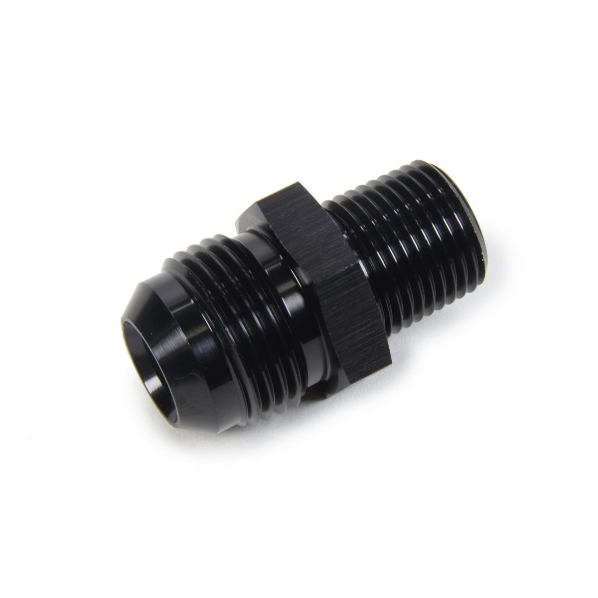 Triple X Race Co. Adapter Fitting Straight 12 AN Male to 1/2" NPT Male Aluminum - Black Anodize