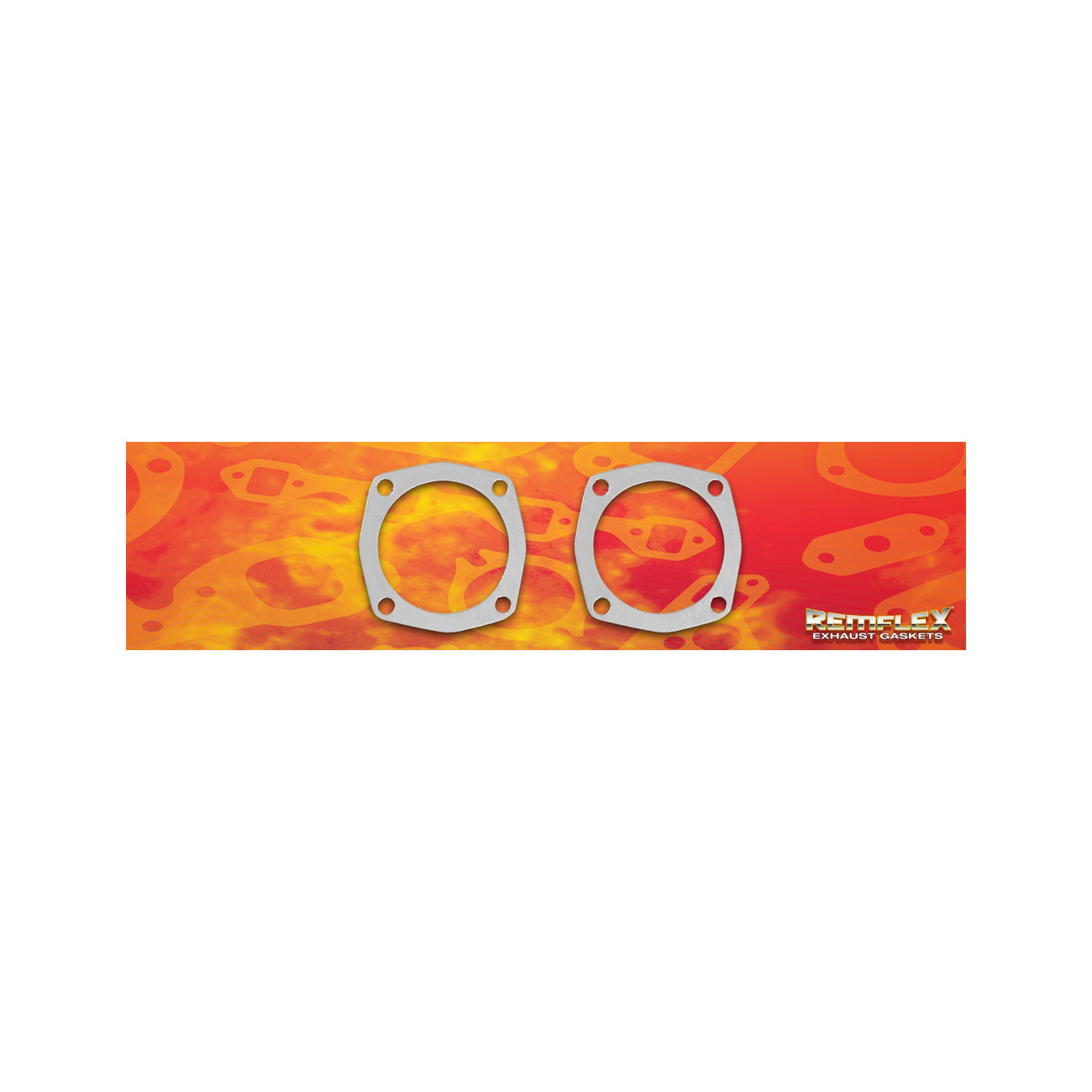 Remflex Exhaust Manifold/Header Gasket - 4-Bolt Connector - Graphite - (Pair)