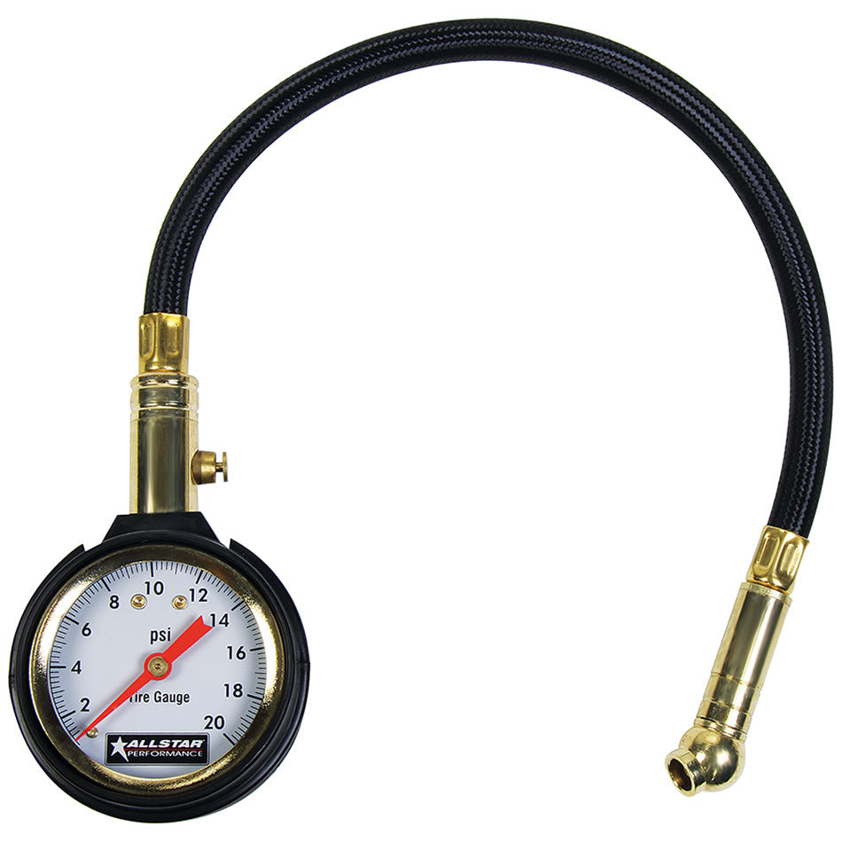 Allstar Performance Tire Pressure Gauge - 0-20 PSI