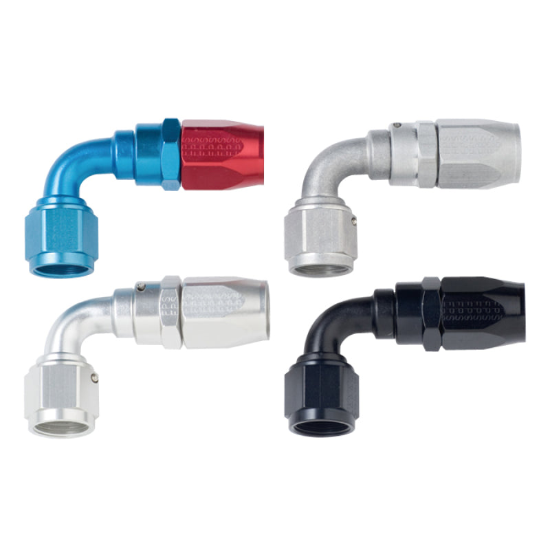 Fragola 3000 Series Hose End - 90 Degree - 20 AN Hose to 20 AN Female - Aluminum - Black