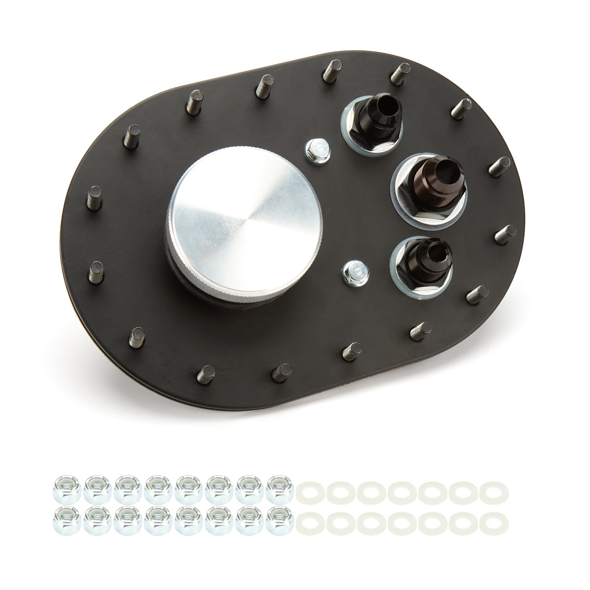 RCI Oval Fill Plate Assembly -10AN Pickup -8AN Return -8AN Vent