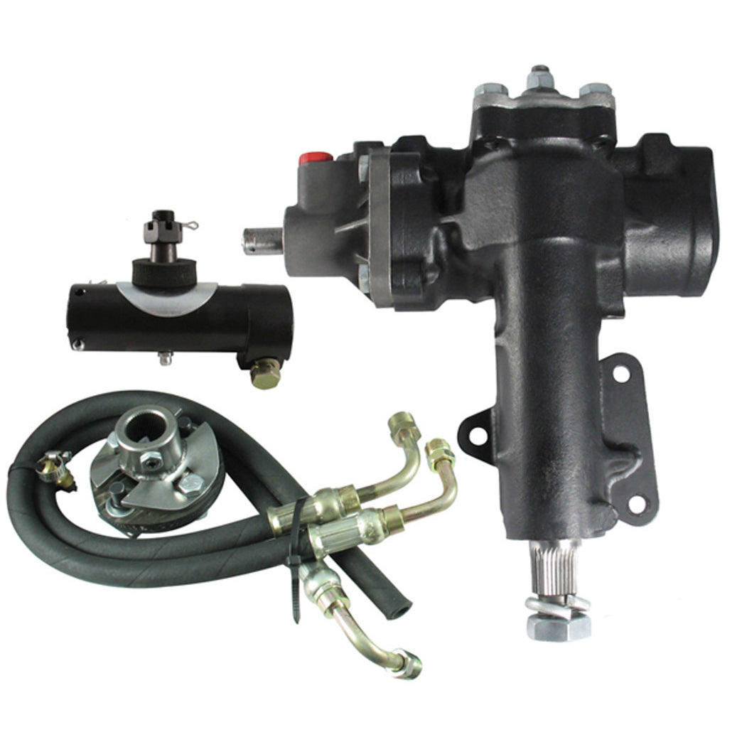 Borgeson Delphi 600 Power Steering Box - 12.7 to 1 Ratio - Joints / Lines - Chevy Corvette 1967-82