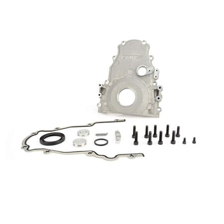 Comp Cams Timing Cover - 2 Piece - Gaskets / Hardware - Aluminum - Black Anodized - GM LS-Series