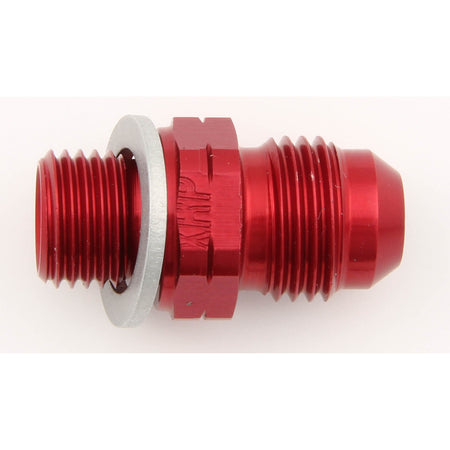 XRP Adapter Fitting Straight 6 AN Male to 12 mm x 1.25 Male Aluminum - Red Anodize