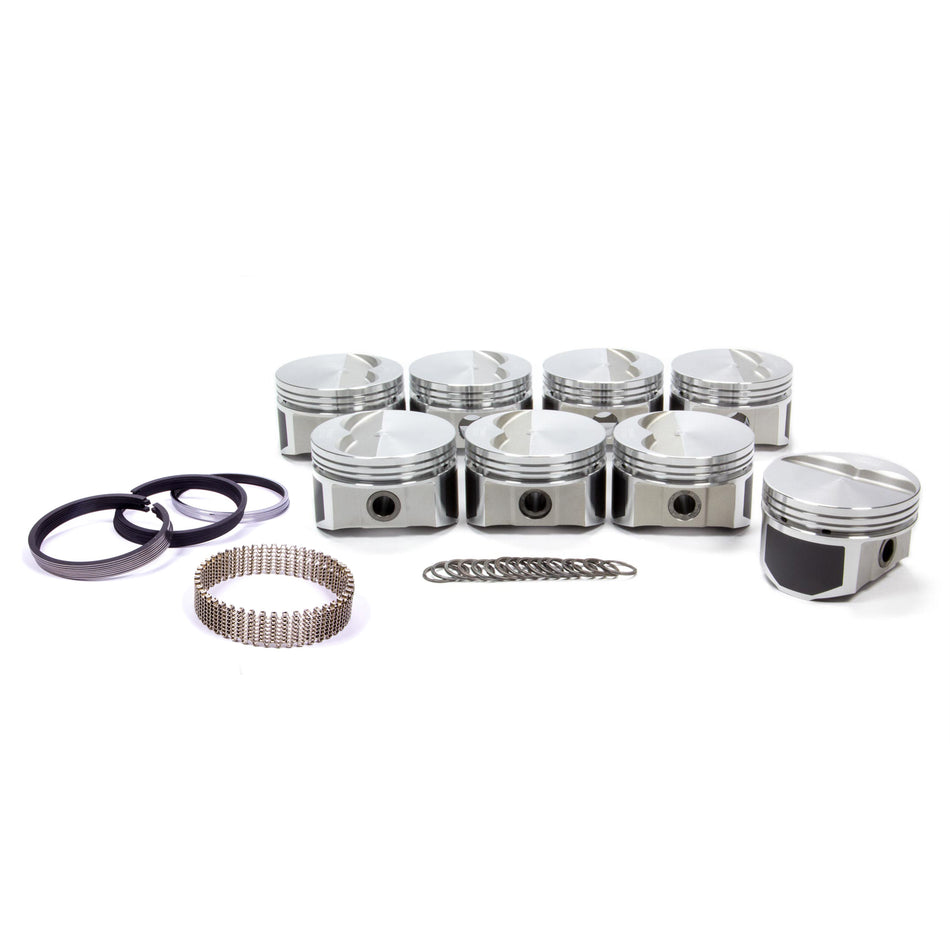 ProTru by Wiseco Windsor Flat Top Forged Piston and Ring Kit - 4.030 in Bore - 1/16 x 1/16 x 3/16 in Ring Grooves - Minus 7.00 cc - Small Block Ford PTS500A3