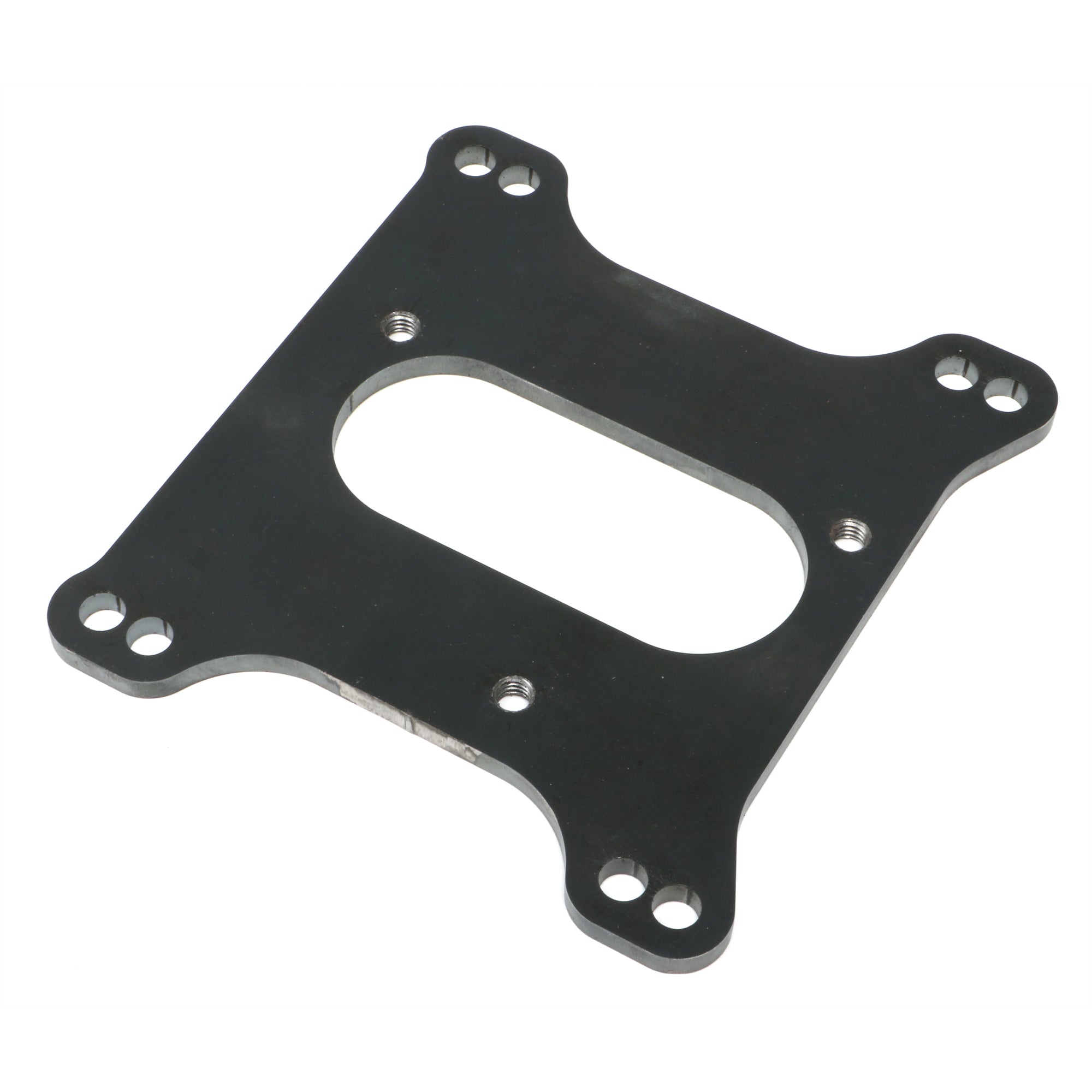 Trans-Dapt Performance 1/4" Thick Throttle Body Adapter Gasket/Hardware Steel TBI Center Mount to Square Bore Intake