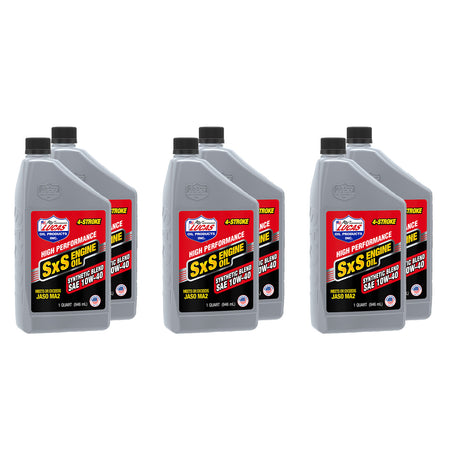 Lucas SxS Motor Oil - 10W40 - Semi-Synthetic - 1 qt Bottle - (Set of 6)