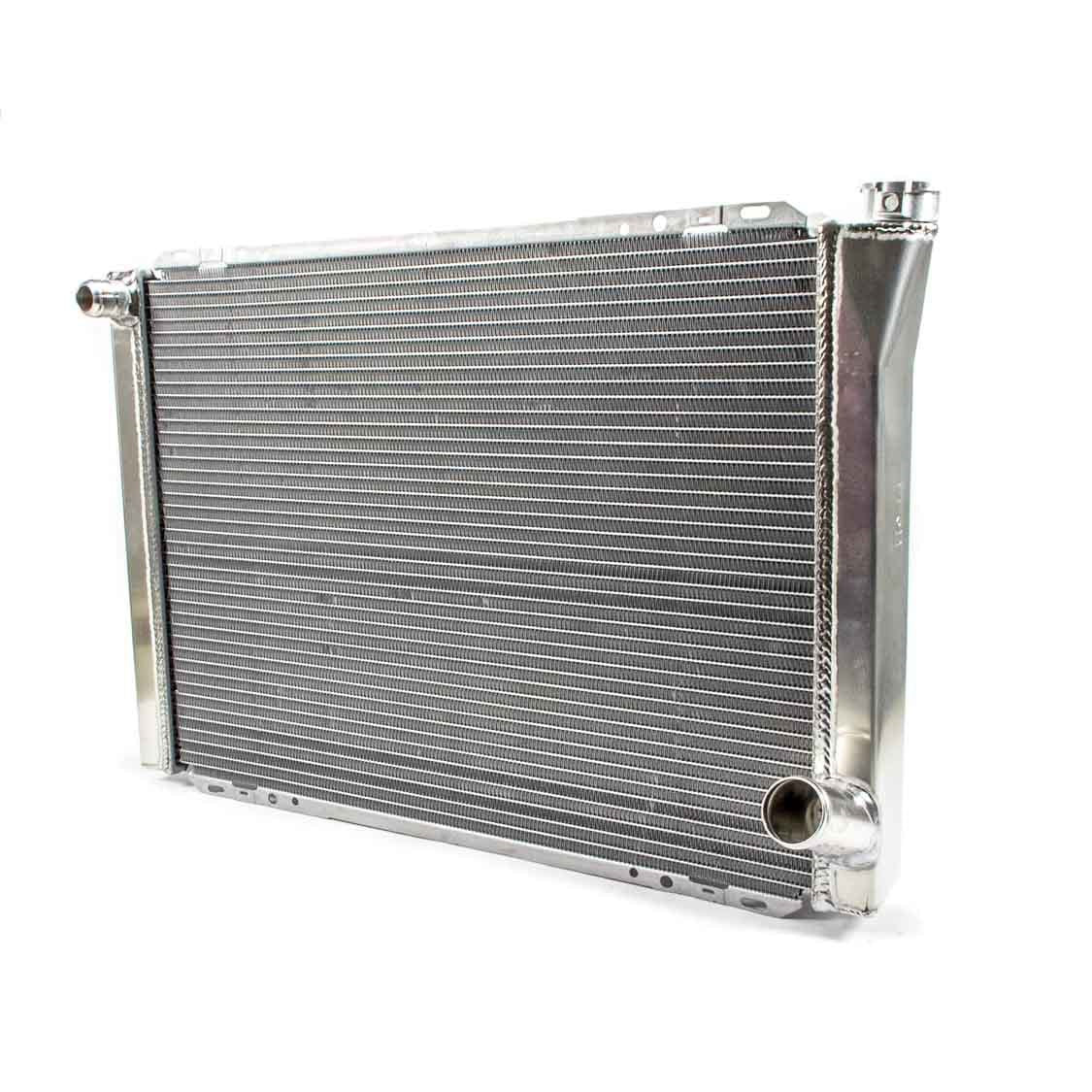 Howe Crossflow Aluminum Radiator -16 AN Inlet - 19" x 29" x 3" - Chevy Style