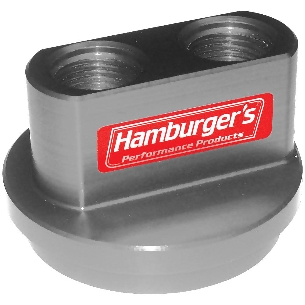 Hamburger's Performance Billet Oil Filter Bypass Adapters - Chevy V-8 - 13/16"-16 and 3-3/16" I.D./3-7/16" O.D. O-Ring