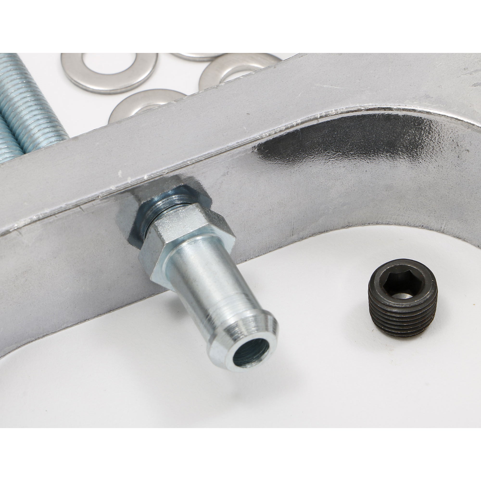 Trans-Dapt Aluminum Carburetor Spacer W, PCV Fitting - Holley, AFB 4 BBL - 1" Thick - Open Center