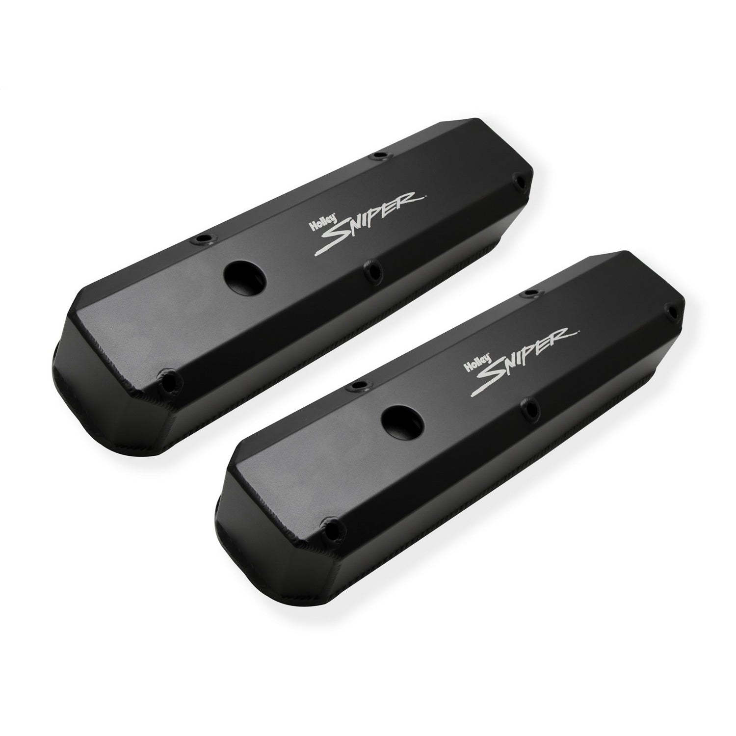 Sniper Fabricated Aluminum Valve Cover - Chrysler Small Block - Black Finish
