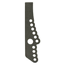 Four Link Bracket, Chassis Bracket, Heavy Duty, 1/4 in Thick, 3/4 in Holes, 1-1/8 in Hole Spacing, Steel, Natural, Each