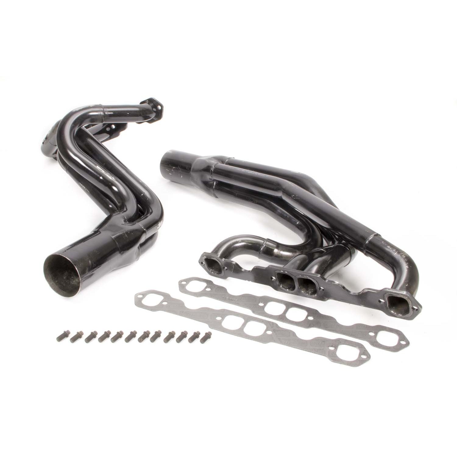 Schoenfeld Dirt Late Model Headers - SB Chevy - 1-3/4", 1-7/8" Tube Diameter - 3-1/2" x 9" Collectors - Standard Port
