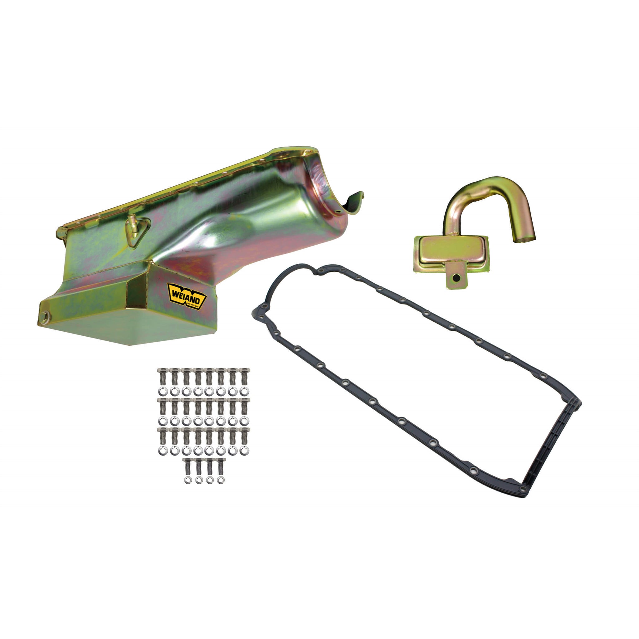 Weiand 6 Quart Oil Pan Kit BB Chevy Zinc Finish