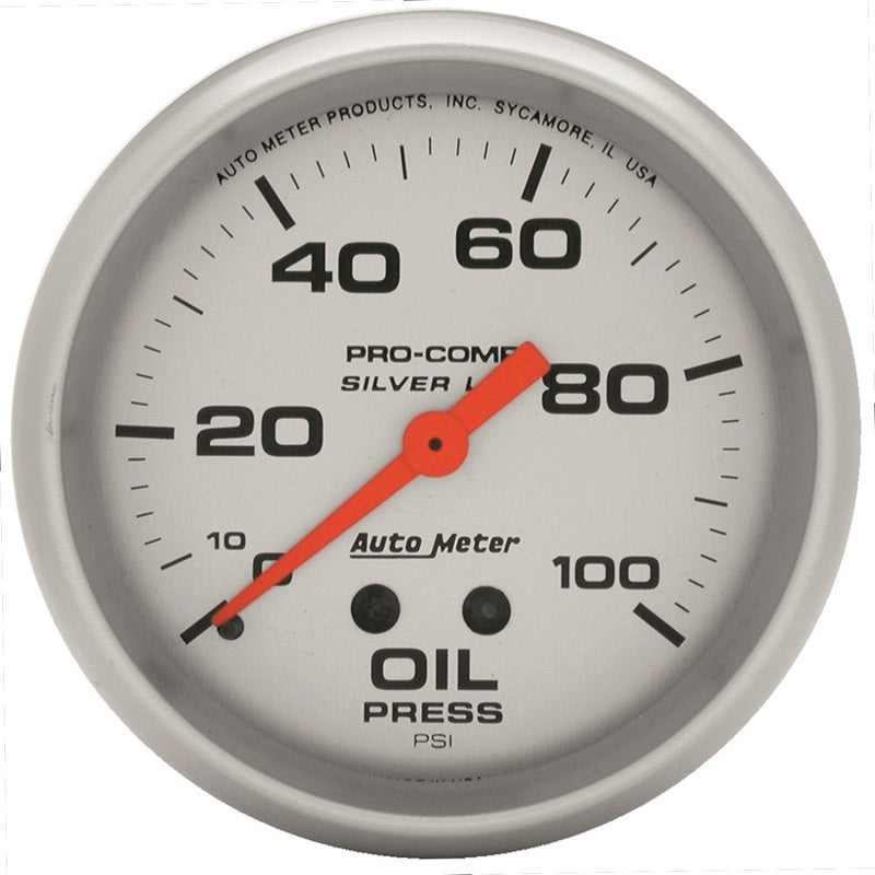 Auto Meter Liquid-Filled Oil Pressure Gauges - 2-5/8" - 0-100 PSI