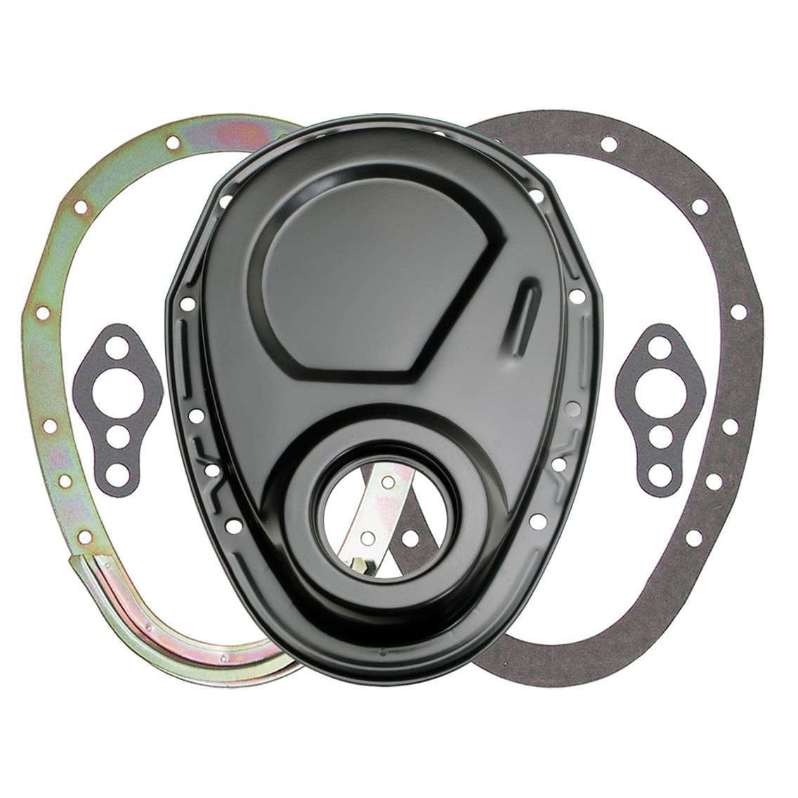 Trans-Dapt SB Chevy Black 2 Pc. Timing Cover