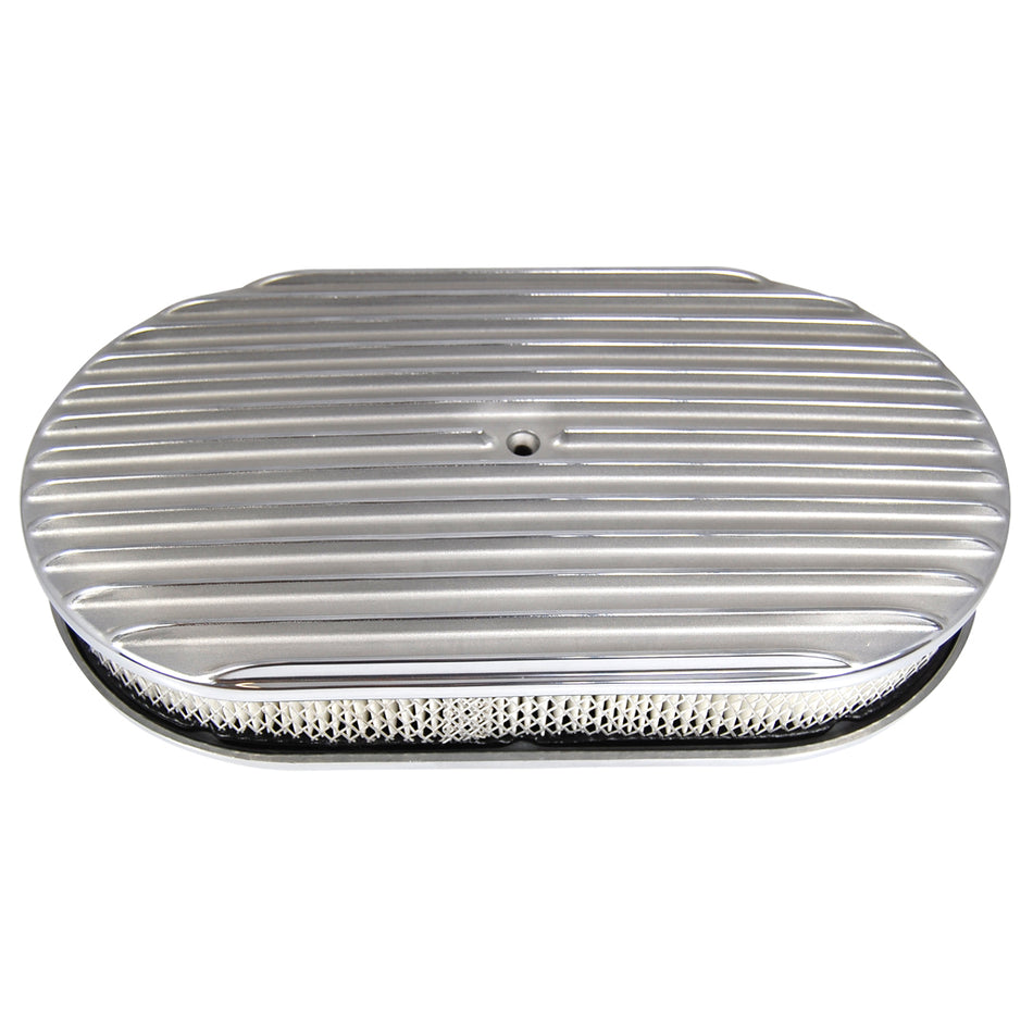 Racing Power Polished Aluminum 15X2 All Finned Air Cleaner Kit Paper