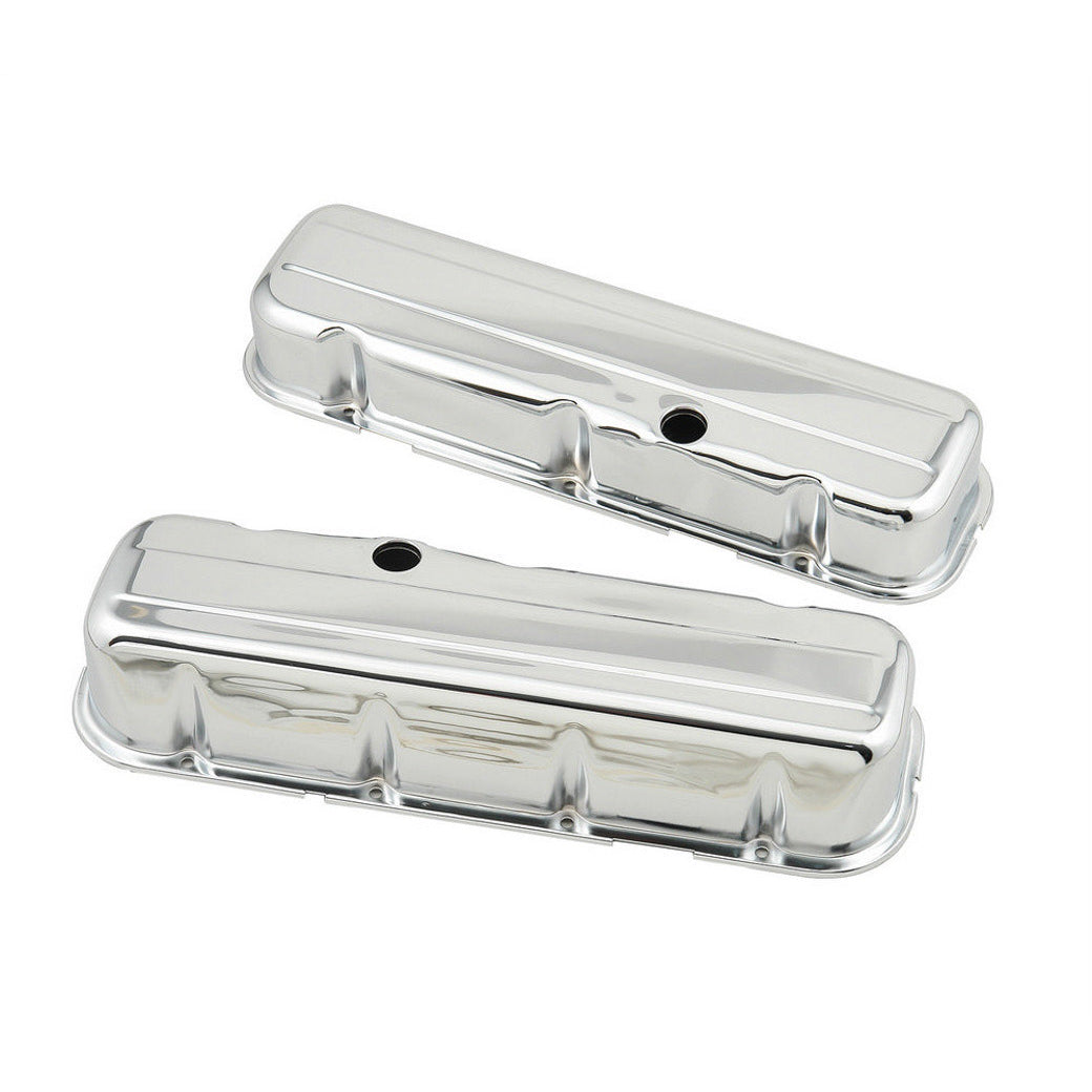 Mr. Gasket Tall Valve Cover - Breather Hole - Chrome - Big Block Chevy