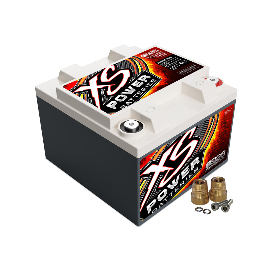 XS Power Battery S Series AGM Battery - 12V - 550 Cranking amps - Threaded Terminals - Top Terminals - 6.50 in L x 4.92 in H x 6.93 in W