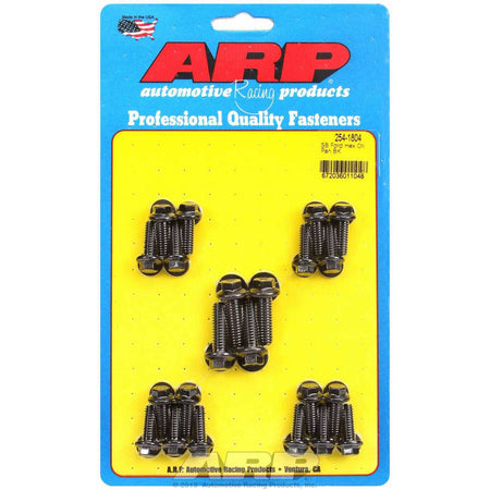 ARP Hex Head Oil Pan Bolt Kit Chromoly Black Oxide Side Rail - Small Block Ford